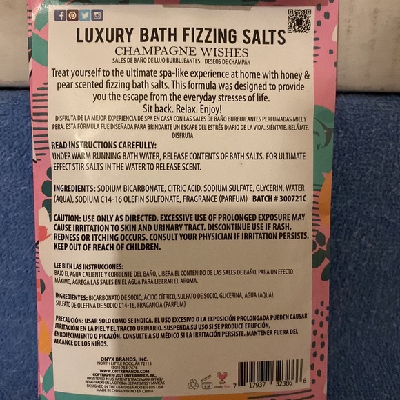 Onyx Bathhouse Fizzing Salts - Picture 3 of 4